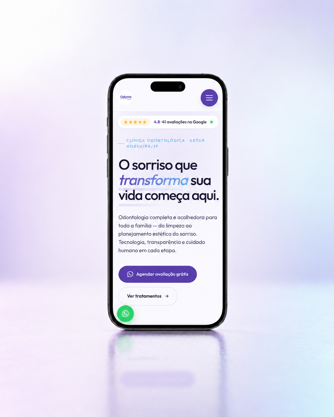 Site de clínica odontológica em Ribeirão Preto